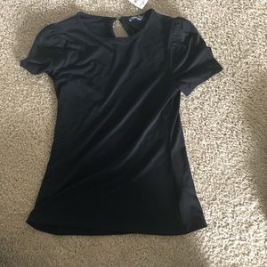Black Express Puff Sleeve Tee